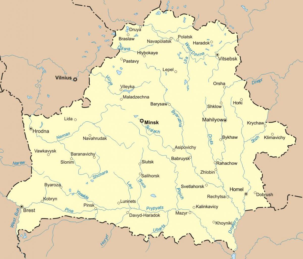 карта Белоруссии