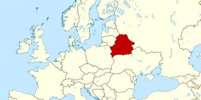 Расположение Белоруссии на карте мира