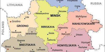 Карта Беларуси политическая