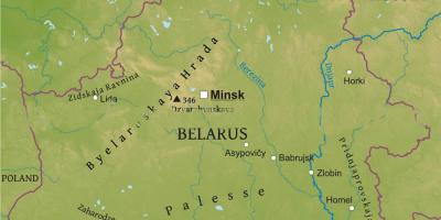 Карта Беларуси физическая
